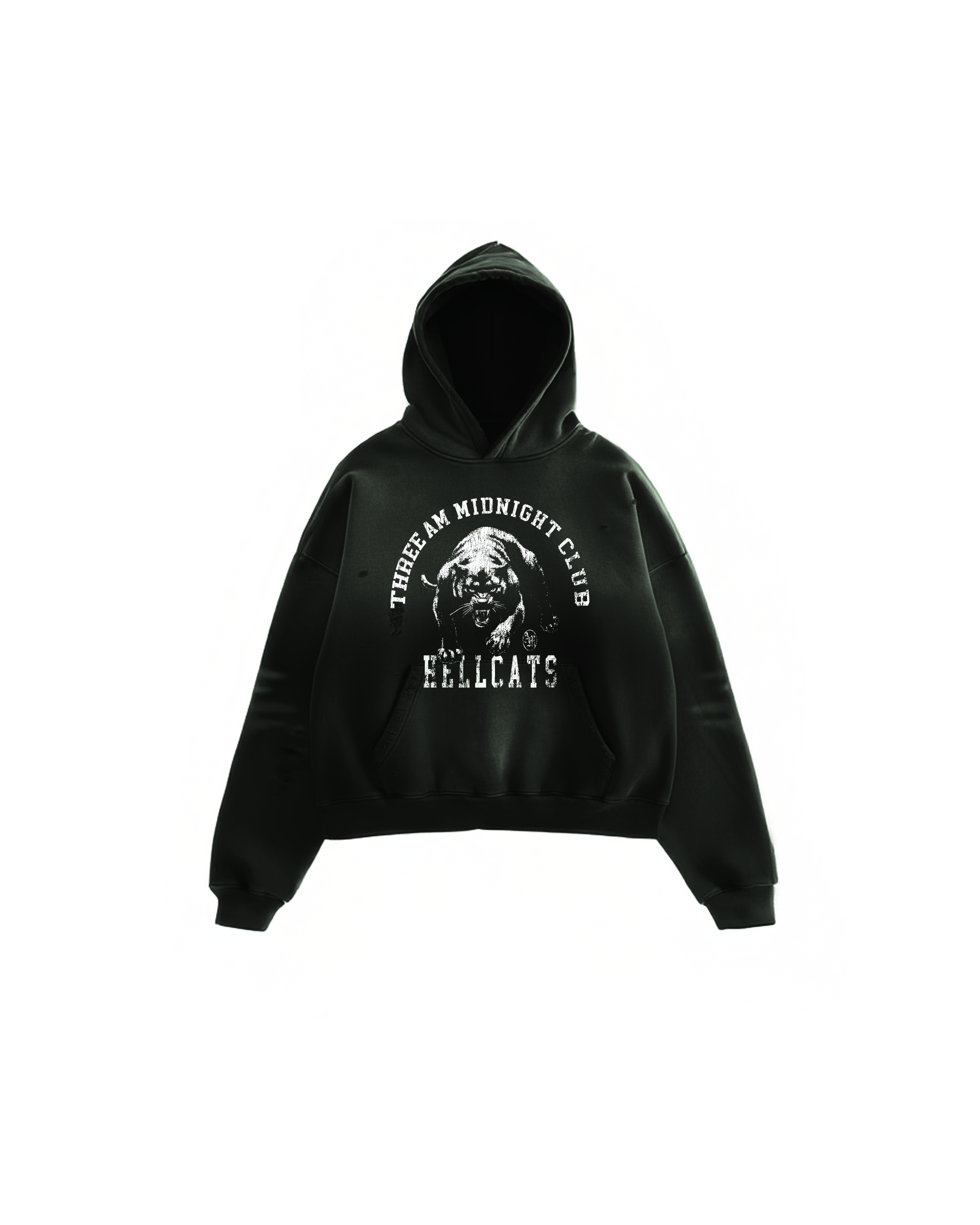 HELLCAT HOODIE - Sunfaded Green - THREE AM® Store