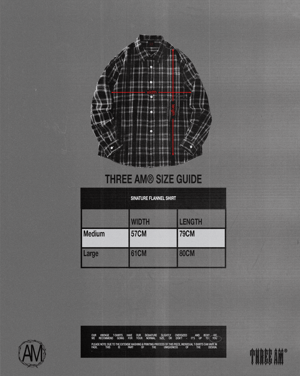 SIGNATURE FLANNEL SHIRT - DARKNESS - THREE AM® Store