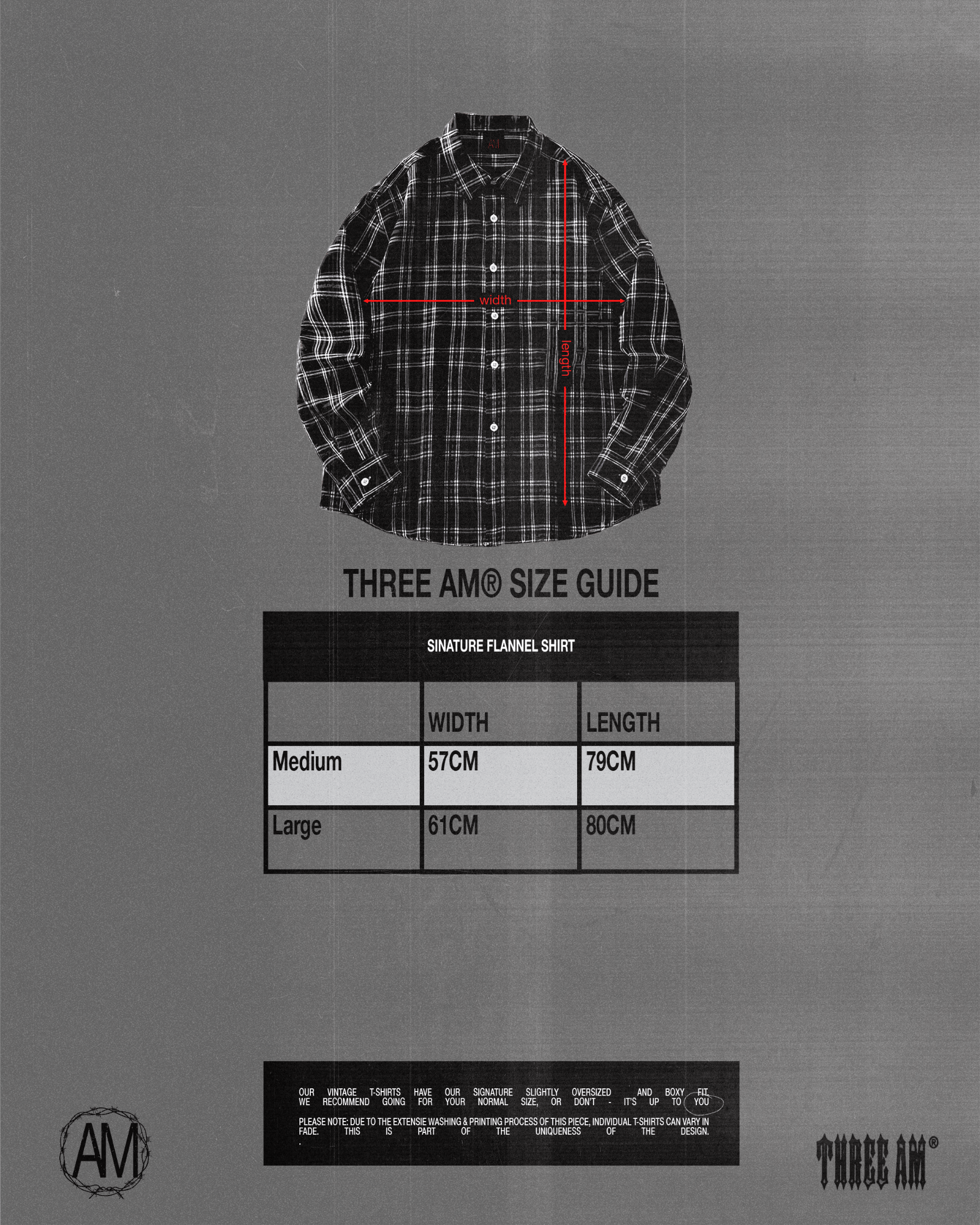SIGNATURE FLANNEL SHIRT - DARKNESS - THREE AM® Store