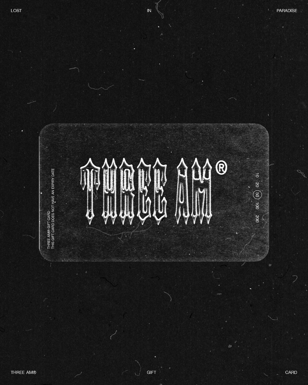 THREE AM® Gift Card - THREE AM® Store
